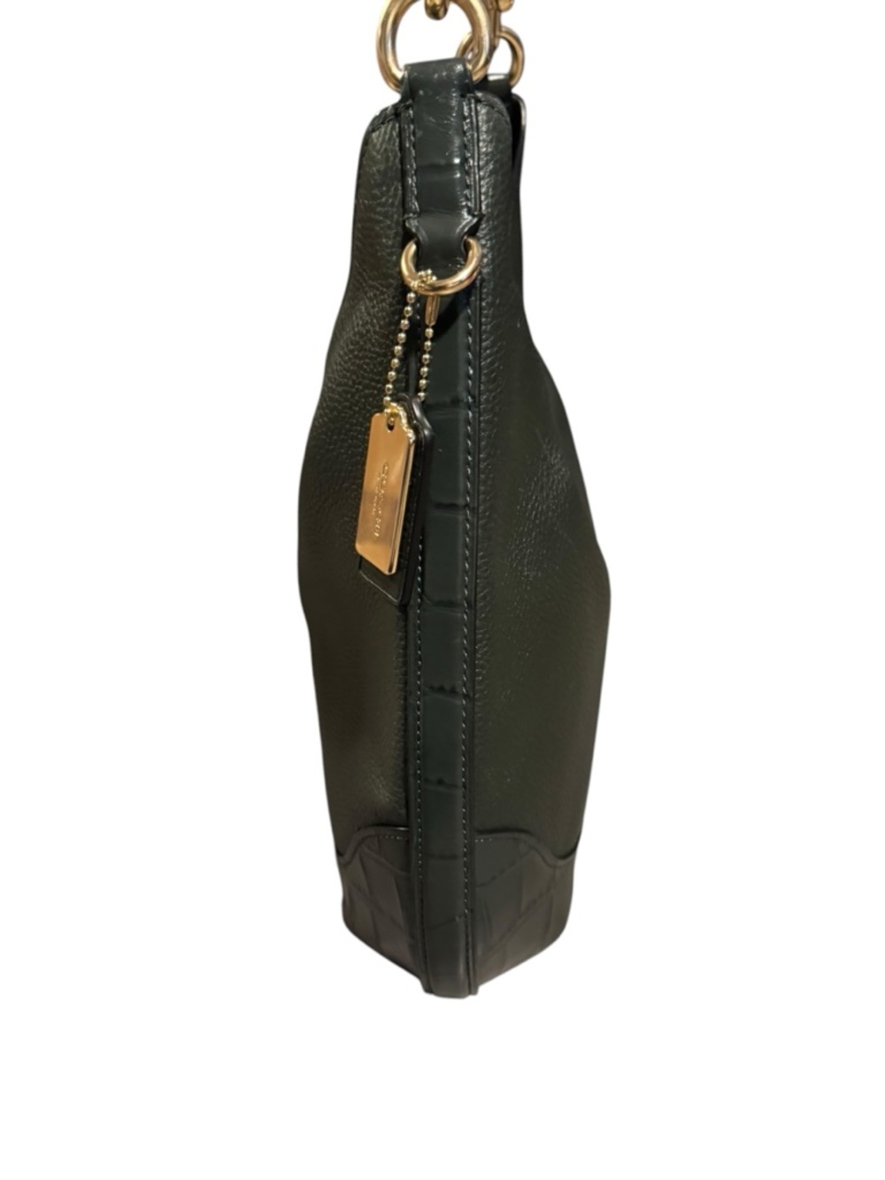 Coach Amber Pebble and Exotic Leather Hobo Shoulder Bag - Picture 8 of 11